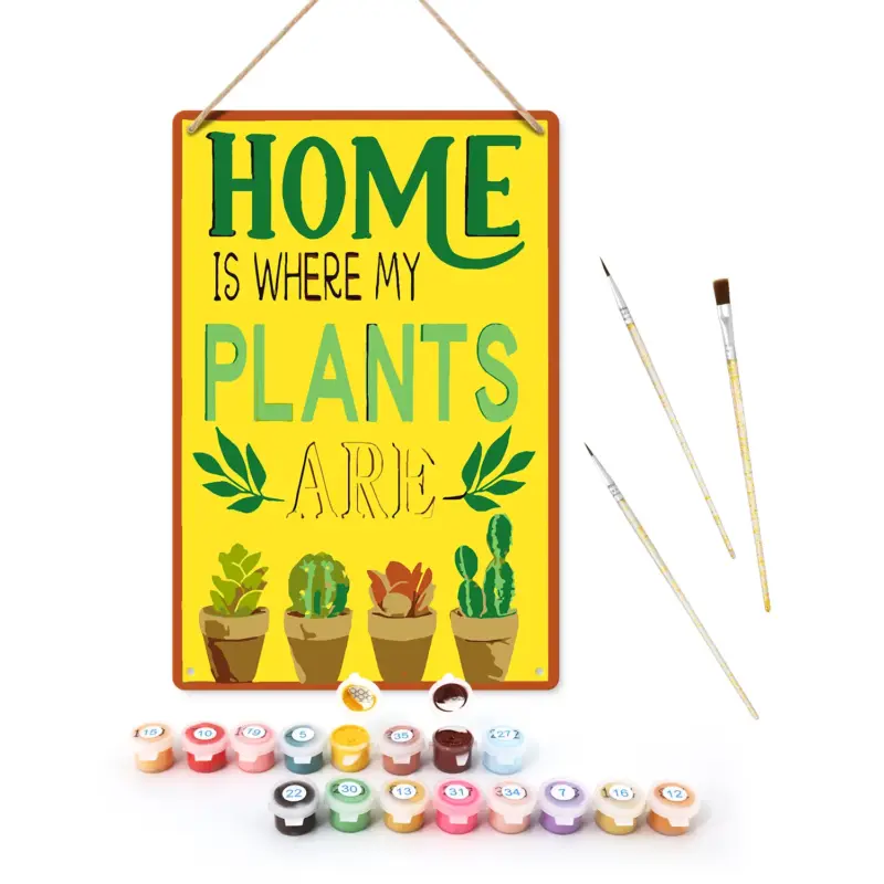 Home Plants DIY Metal Poster