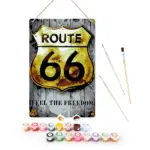02-4 Route 66 DIY Metal Bar Poster
