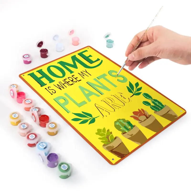 Home Plants DIY Metal Poster