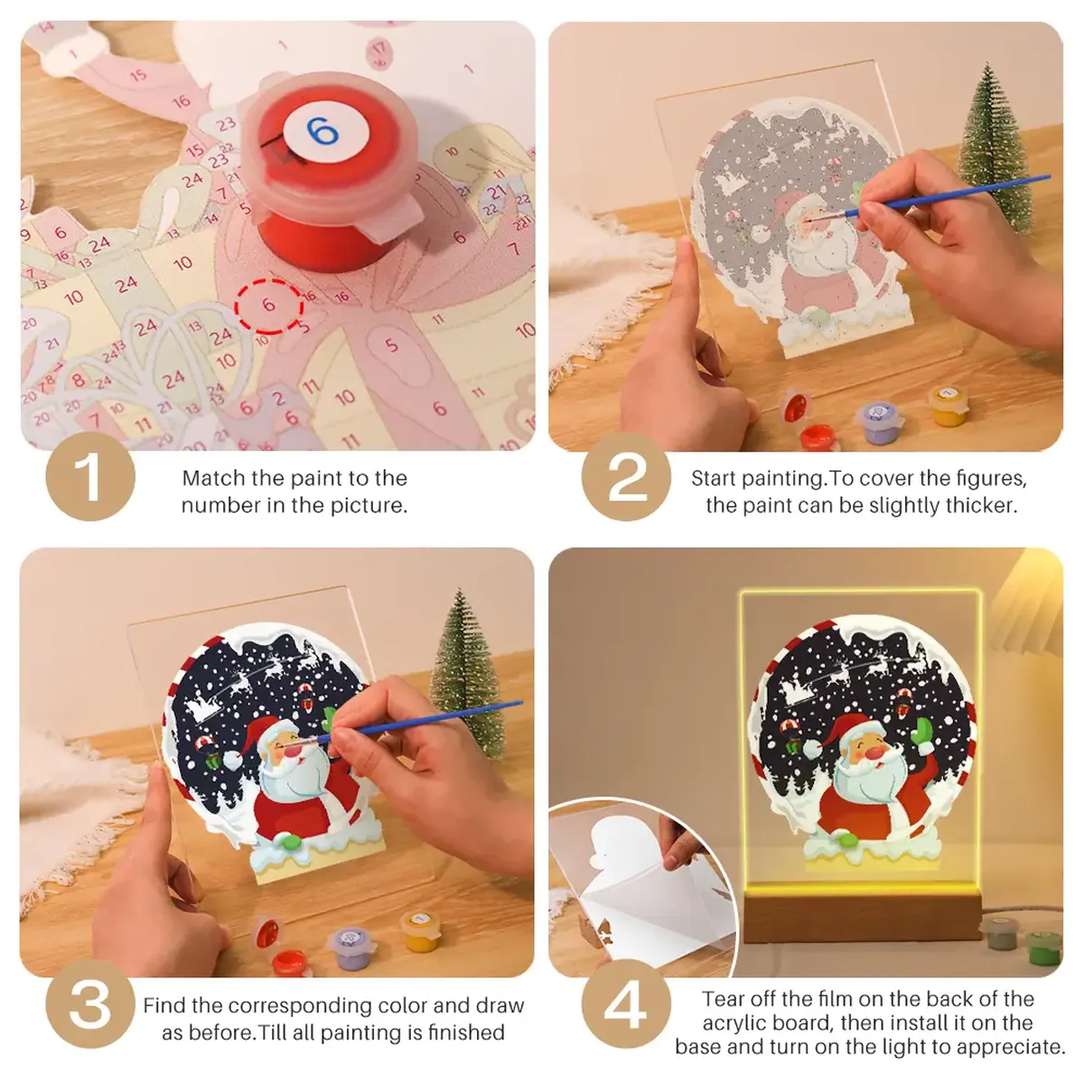 Amazing Santa - LED Paint by Numbers