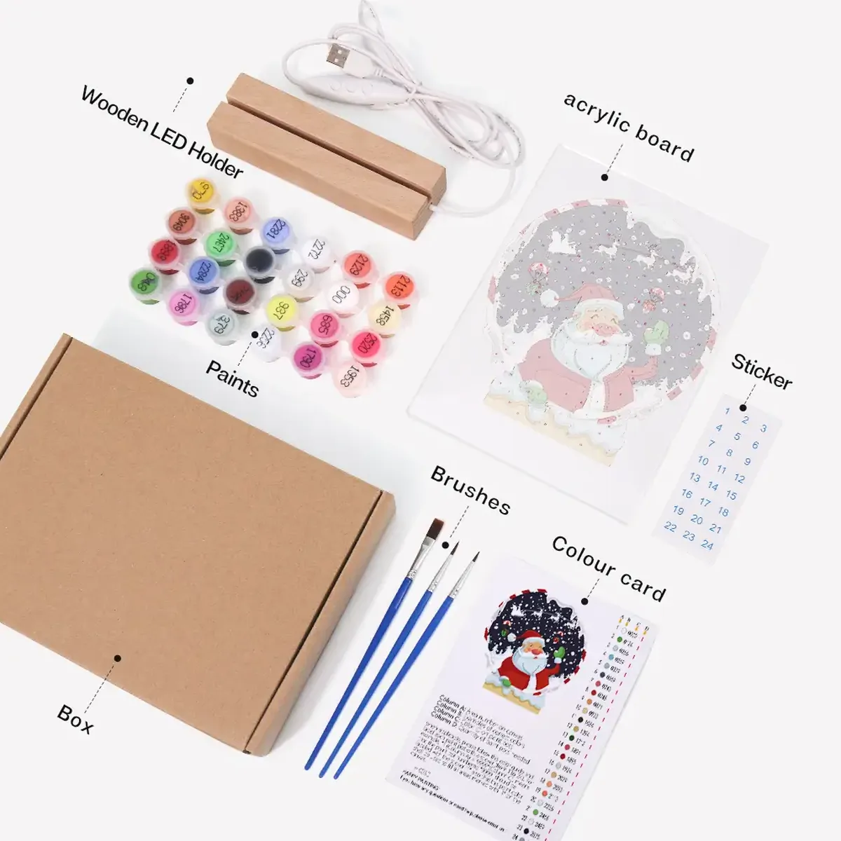 Amazing Santa - LED Paint by Numbers