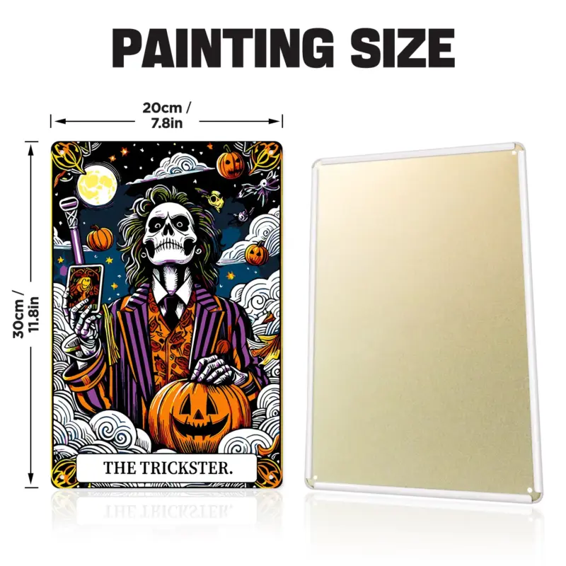 Trickster Halloween DIY Metal Poster