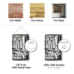 Always On Tap Cold Beer DIY Metal Poster