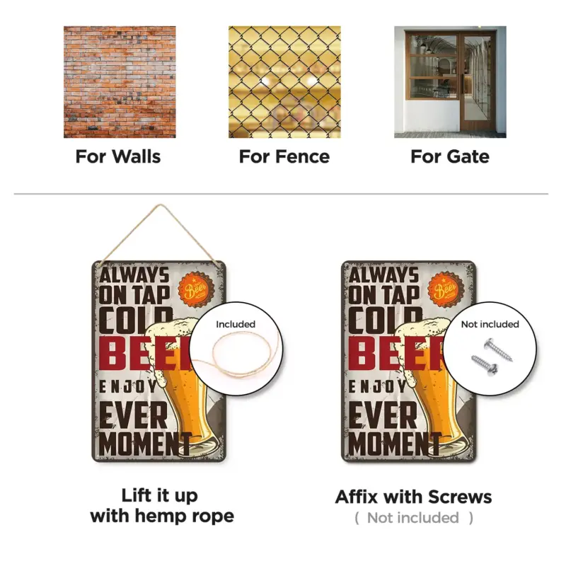 Beer Every Moment DIY Metal Poster