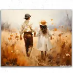 11-5 Boy and Girl in Autumn Fields