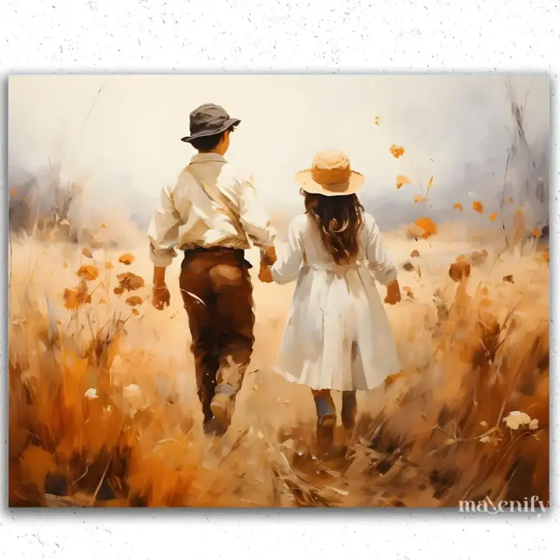 11-5 Boy and Girl in Autumn Fields