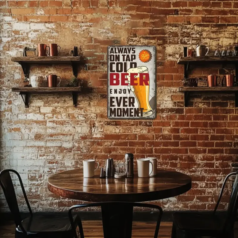 Beer Every Moment DIY Metal Poster