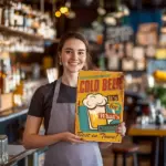 Cold Beer Best in Town DIY Metal Poster