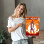 17-10 Outer Space Rocket DIY Metal Poster
