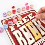 Free Beer Tomorrow - DIY Metal Bar Poster