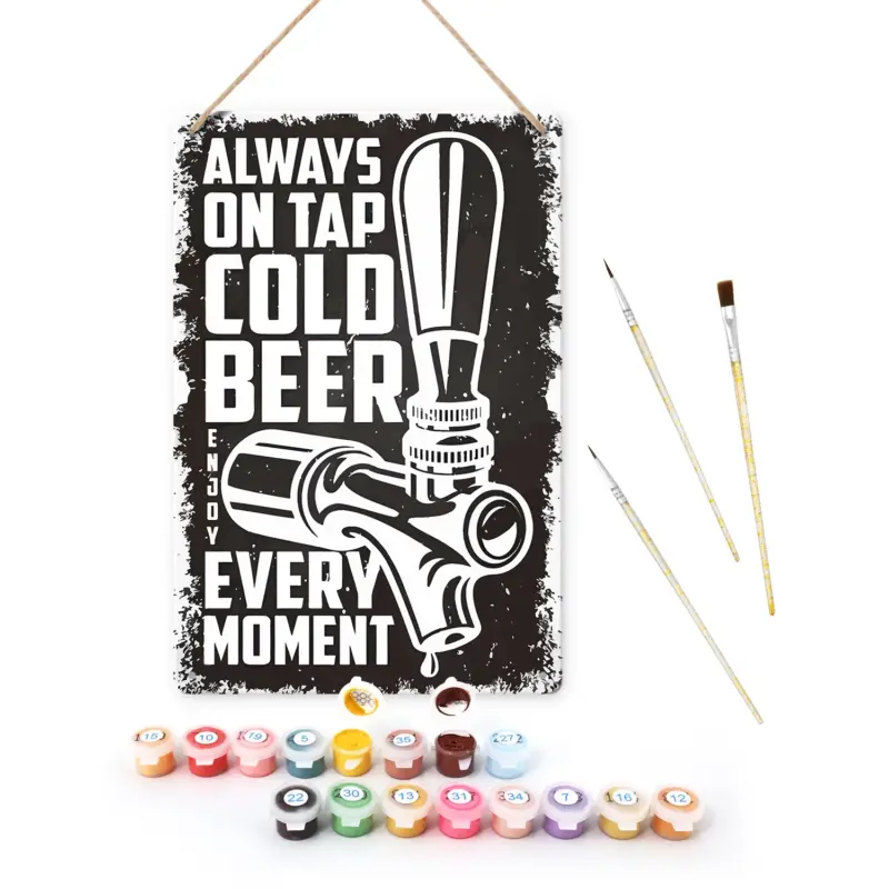 Always On Tap Cold Beer DIY Metal Poster