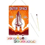 2-10 Outer Space Rocket DIY Metal Poster