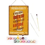 2-8 Fresh Beer Served Here - DIY Metal Poster