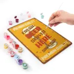 3-5 Fresh Beer Served Here - DIY Metal Poster