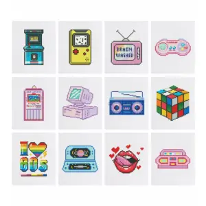 Pixel Pop Nostalgia - 12pcs