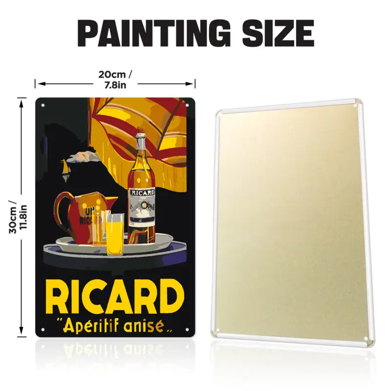 Ricard Wine Bar Metal Poster