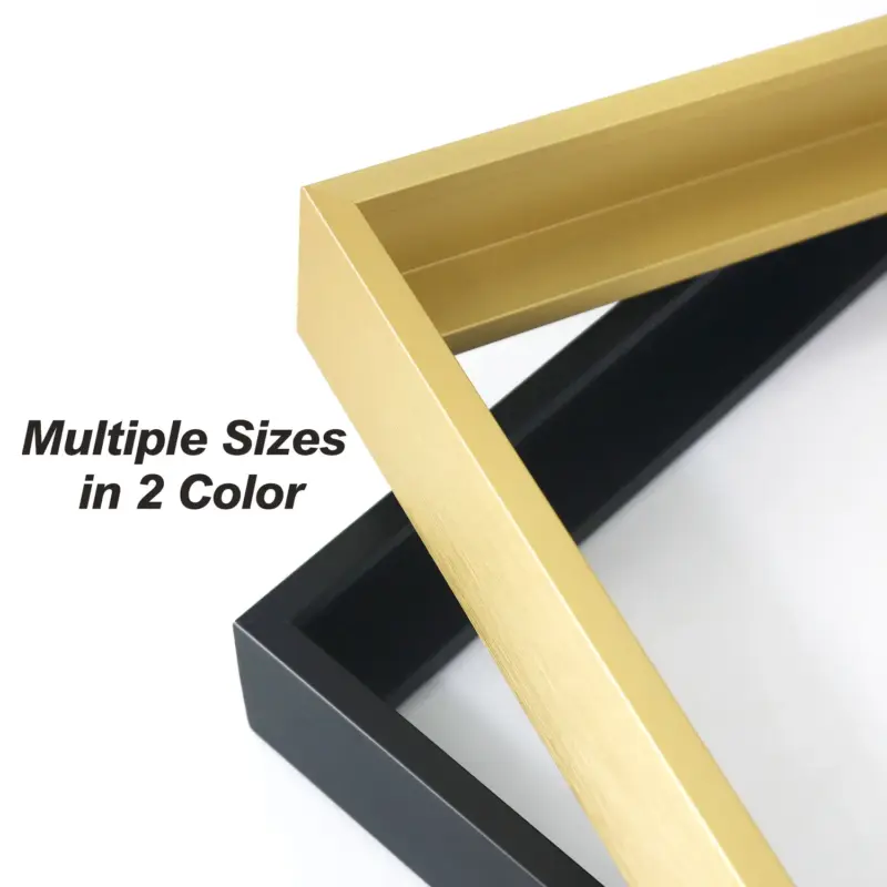 Gold and black aluminum frame