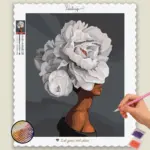 White Flowers and Woman