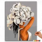 520066 Beautiful Woman and Flower