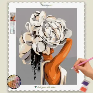 Beautiful Woman and Flowers