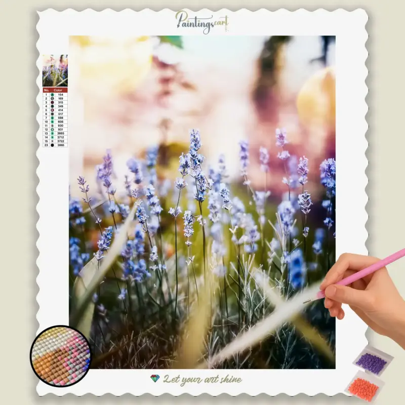 Blumenfeld bei Sonnenschein