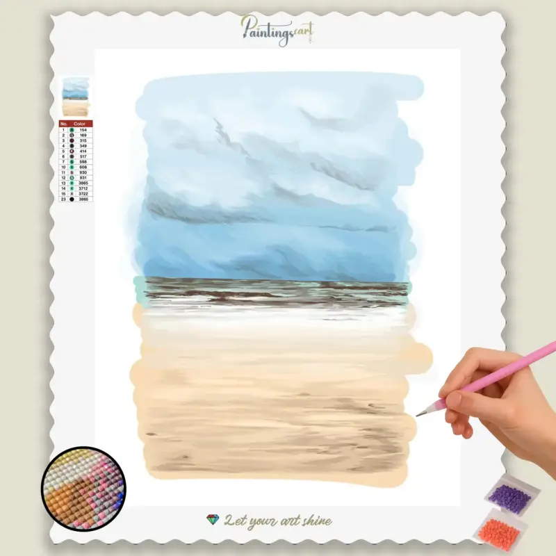 554926_base-diamond-painting-paintingscart Strandparadies: Blauer Himmel und Sand