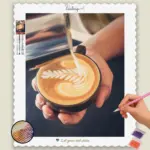 Einschenkender Kaffee mit Herz