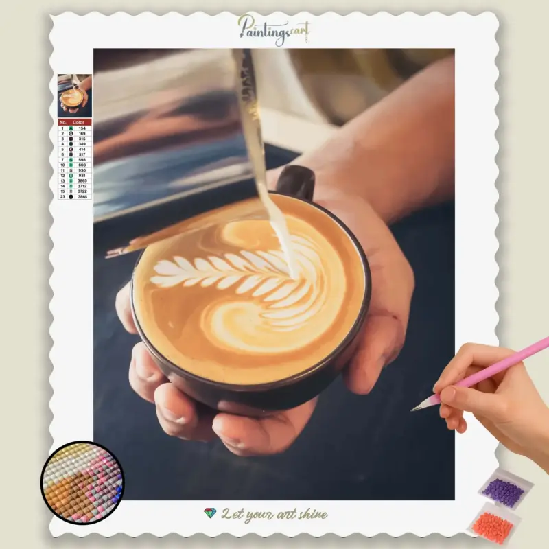 Einschenkender Kaffee mit Herz