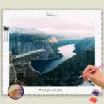 Lake in middle of mountains