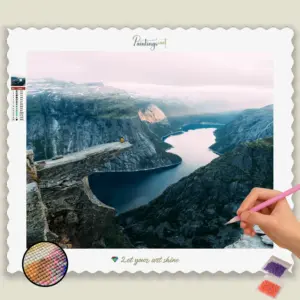 Lake in middle of mountains