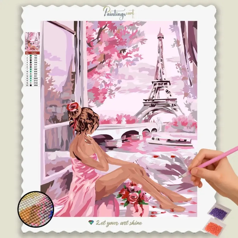 561814_base-diamond-painting-paintingscart Elegante Pariserin vor dem Eiffelturm