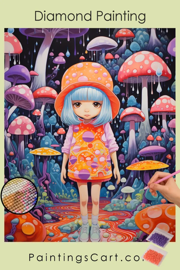 Girl in psychedelic World