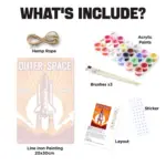 8-9 Outer Space Rocket DIY Metal Poster