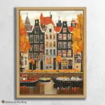 873165_40x50_float-diamond-painting-paintingscart Gebäude Amsterdam Herbst