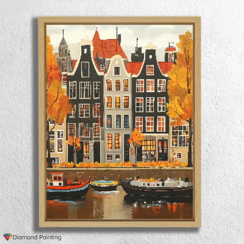 Gebäude Amsterdam Herbst