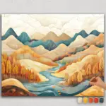 Golden Mountains and Trees