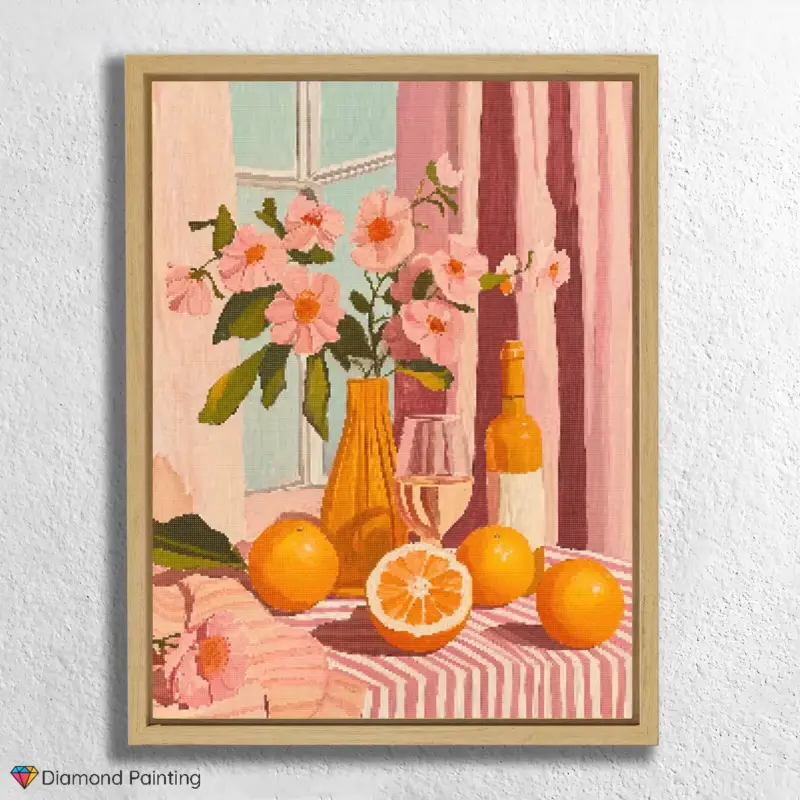 Exotische Orangen & Blumen