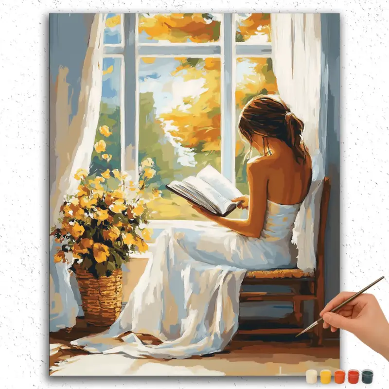 876136 Girl in White Dress