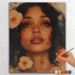 Afro-American-Easter-11630 African Woman and Flowers