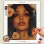 Beautiful Woman and Flowers