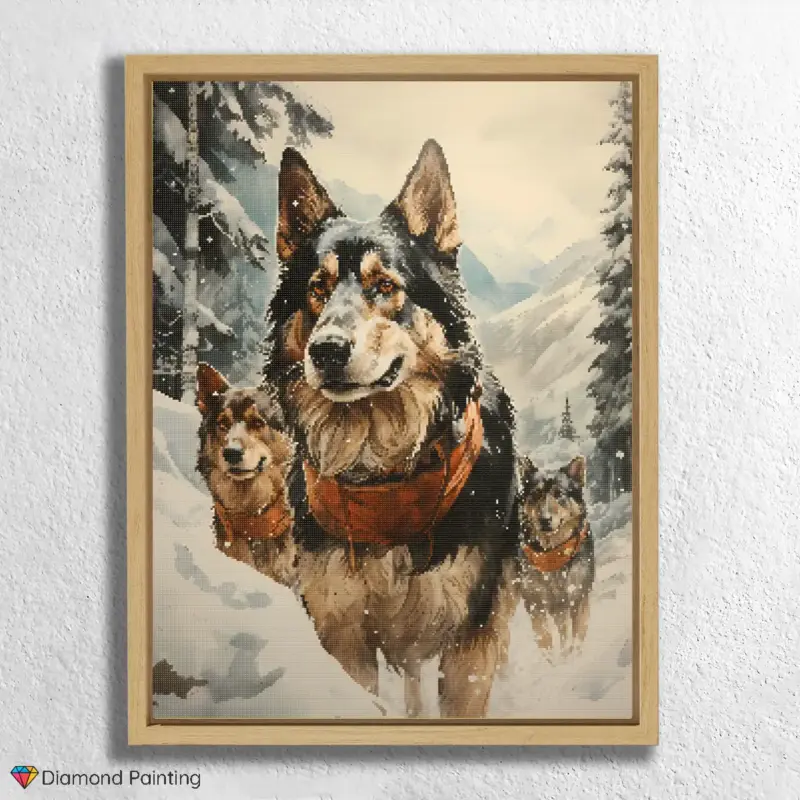 Cute Dogs in Snow
