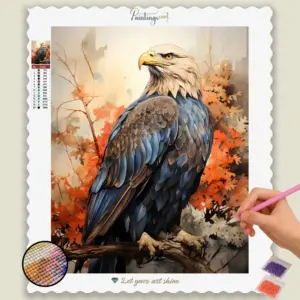 Eagle sitting on a branch