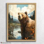 Alaska_4656_float-diamond-painting-paintingscart Bear in Mountains