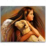 Angel-Diamond-Painting-Paint-by-numbers-Angel-4 Angel with Sheep