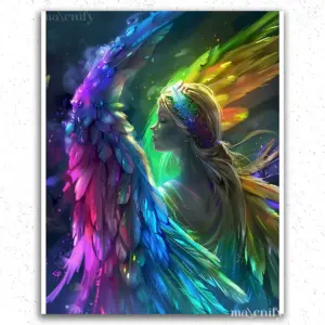 Angle with Colorful Wings