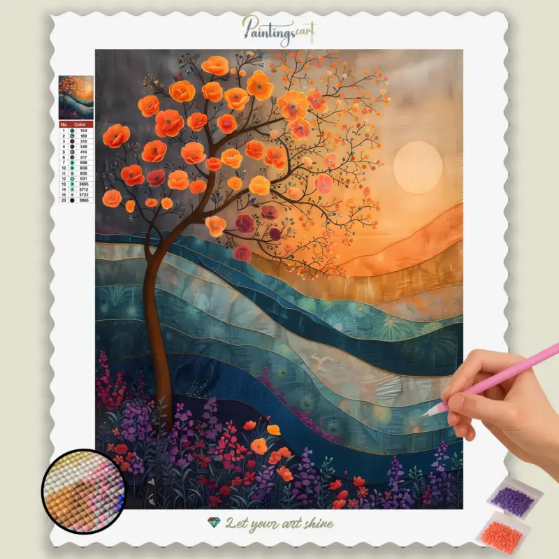 Art_Nouveau_Easter_72106_base-diamond-painting-paintingscart Abstract Mountains and Trees