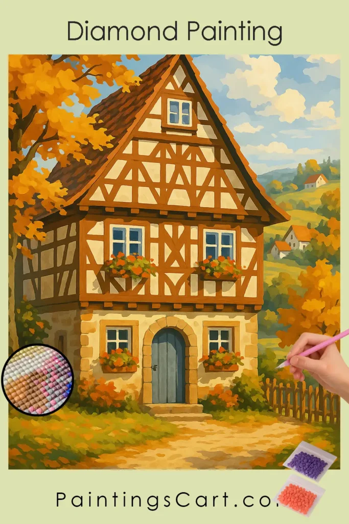 Autumn_Village_with_Half-Timbered_House