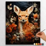 Beautiful Deer in Flowers