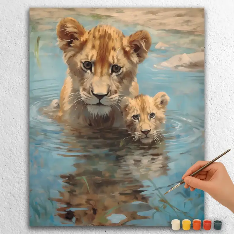 Lion Cub with Mother