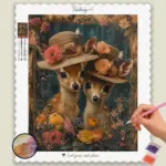 Two Deer with Hat